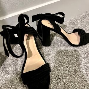 Nine West Black Heels with Bow Accent